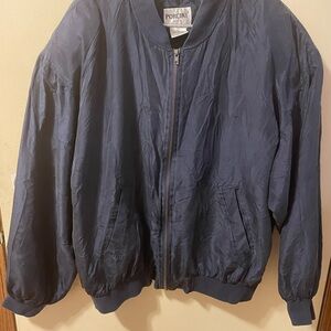 vintage Porcini by Brigata 100% silk bomber jacket